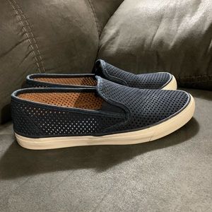Sperry slip on perforated boat shoes